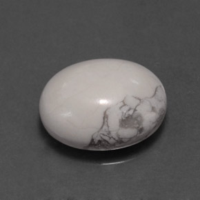 Howlita blanco natural de 2,70 ct, corte óvalo, opaco