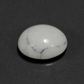 Howlita Blanco verdoso natural de 2.71 ct, Corte Óvalo, Opaco