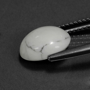 Howlita Blanco verdoso natural de 2.71 ct, Corte Óvalo, Opaco