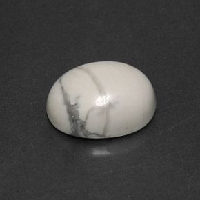 Howlita blanco natural de 2,24 ct, corte óvalo, opaco
