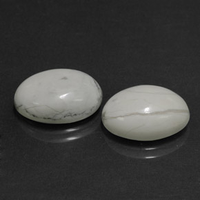 Gemas de howlita blanco natural de 11,68 ct, corte óvalo, opaco