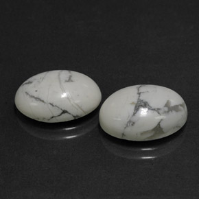 Howlita blanco natural de 11,35 ct, corte óvalo, opaco
