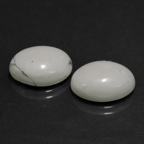 Gemas de howlita blanco natural de 11,94 ct, corte óvalo, opaco