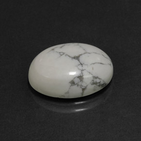 Howlita blanco natural de 8,24 ct, corte óvalo, opaco