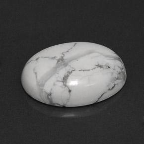 Howlita blanco natural de 7,54 ct, corte óvalo, opaco