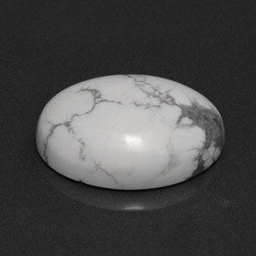 Howlita blanco natural de 8,20 ct, corte óvalo, opaco