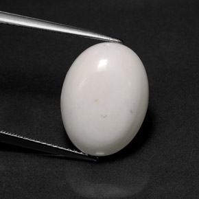 Howlita blanco natural de 8,21 ct, corte óvalo, opaco