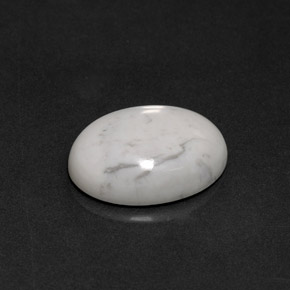 Howlita blanco natural de 8,12 ct, corte óvalo, opaco