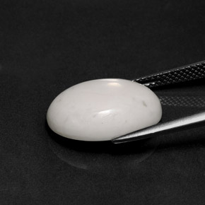 Howlita blanco natural de 8,38 ct, corte óvalo, opaco