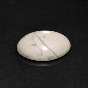 Howlita blanco natural de 9,30 ct, corte óvalo, opaco