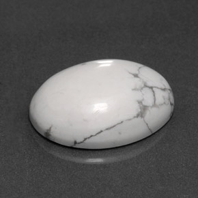Howlita blanco natural de 8,14 ct, corte óvalo, opaco