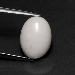 Howlita blanco natural de 5,40 ct, corte óvalo, opaco