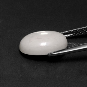 Howlita blanco natural de 5,40 ct, corte óvalo, opaco