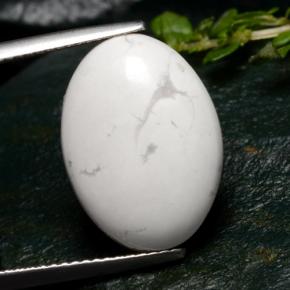 Howlita blanco natural de 9,15 ct, corte óvalo, opaco