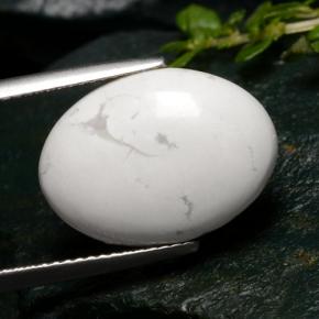 Howlita blanco natural de 9,15 ct, corte óvalo, opaco