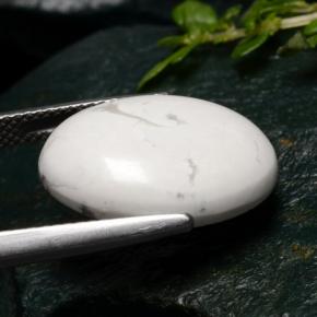 Howlita blanco natural de 9,15 ct, corte óvalo, opaco