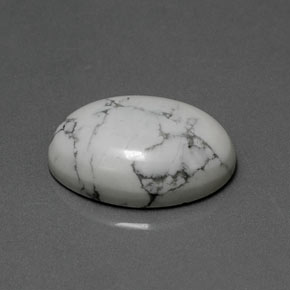 Howlita blanco natural de 7,88 ct, corte óvalo, opaco