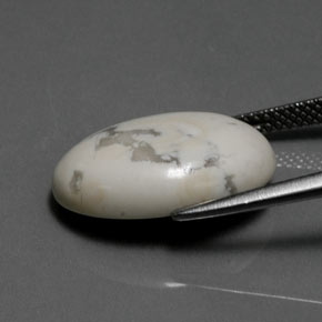 Howlita Blanco verdoso natural de 9.40 ct, Corte Óvalo, Opaco