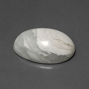 Howlita blanco natural de 10,33 ct, corte óvalo, opaco