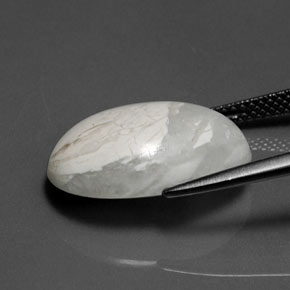 Howlita blanco natural de 10,33 ct, corte óvalo, opaco