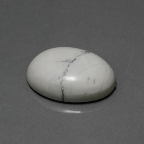 Howlita blanco natural de 8,27 ct, corte óvalo, opaco
