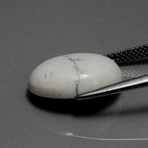 Howlita blanco natural de 8,27 ct, corte óvalo, opaco