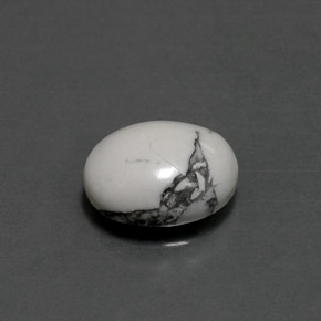 Howlita blanco natural de 2,60 ct, corte óvalo, opaco
