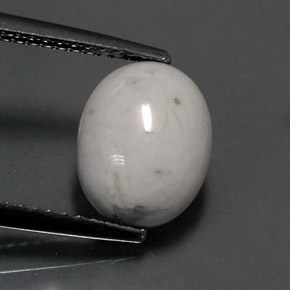 Howlita blanco natural de 2,32 ct, corte óvalo, opaco