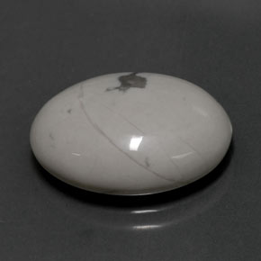 Howlita blanco natural de 9,53 ct, corte óvalo, opaco