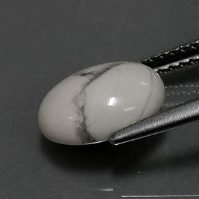 Howlita Blanco verdoso natural de 2.60 ct, Corte Óvalo, Opaco