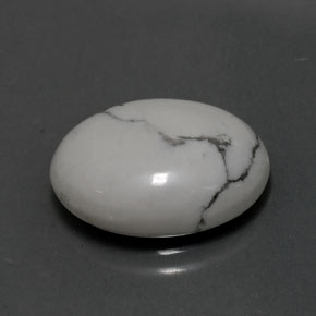 Howlita blanco natural de 7,17 ct, corte óvalo, opaco