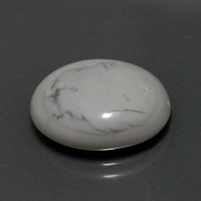 Howlita blanco natural de 8,19 ct, corte óvalo, opaco