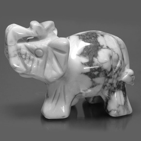 Howlita Blanco verdoso natural de 401.34 ct, Forma elegante, Opaco