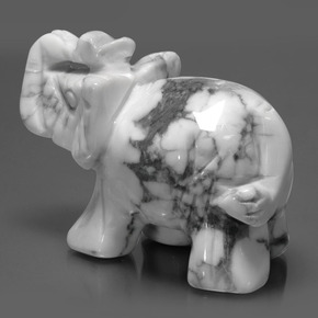 Howlita Blanco verdoso natural de 401.34 ct, Forma elegante, Opaco