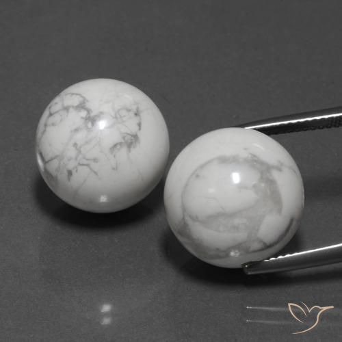 46.04ctw Natural Blanco verdoso Howlita, Esfera / Bola, Opaco