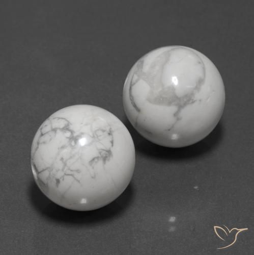 Gemas de Howlita Blanco verdoso natural de 46.04 ct, Esfera / Bola, Opaco