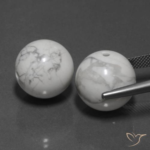 Gemas de Howlita Blanco verdoso natural de 46.04 ct, Esfera / Bola, Opaco