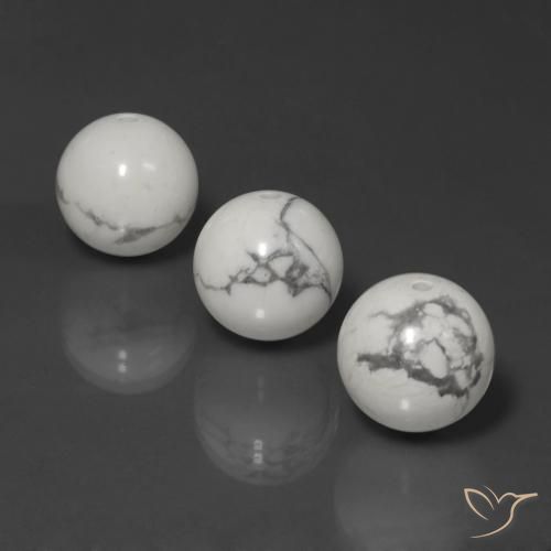 69.17ctw Natural Blanco verdoso Howlita, Esfera / Bola, Opaco