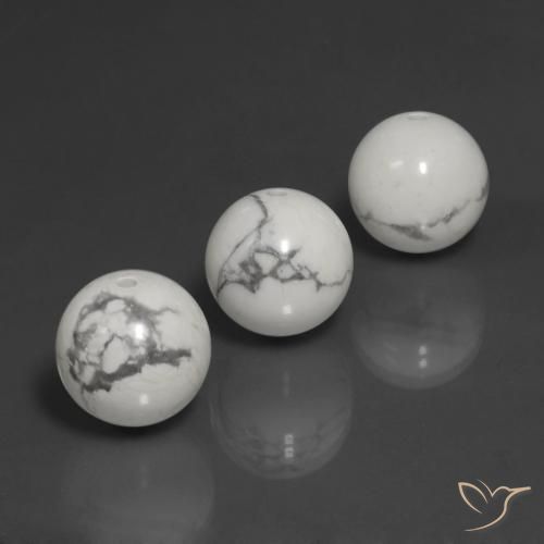 Gemas de Howlita Blanco verdoso natural de 69.17 ct, Esfera / Bola, Opaco