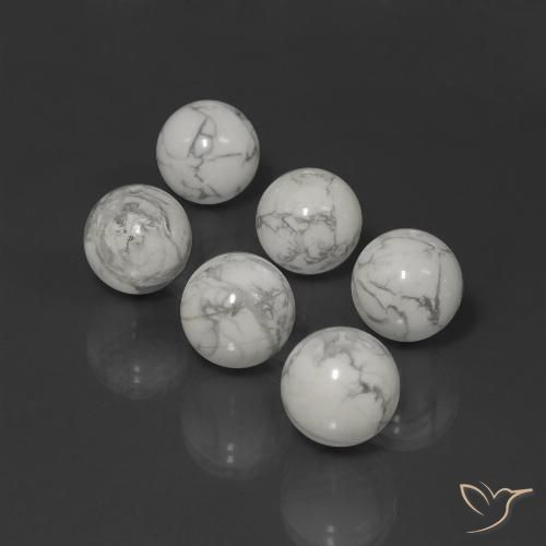 91.64ctw Natural Blanco verdoso Howlita, Esfera / Bola, Opaco