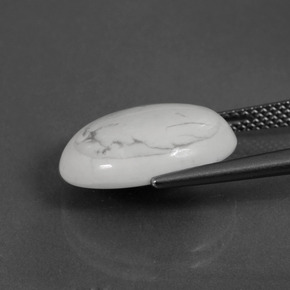 Howlita Blanco verdoso natural de 8.19 ct, Corte Óvalo, Opaco