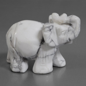 Howlita Blanco verdoso natural de 632.74 ct, Forma elegante, Opaco