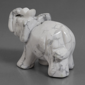 Howlita Blanco verdoso natural de 632.74 ct, Forma elegante, Opaco