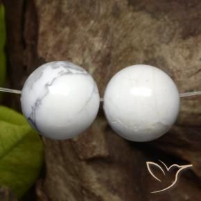 Gemas de Howlita Blanco verdoso natural de 30.18 ct, Esfera / Bola, Opaco