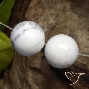 Gemas de Howlita Blanco verdoso natural de 30.18 ct, Esfera / Bola, Opaco