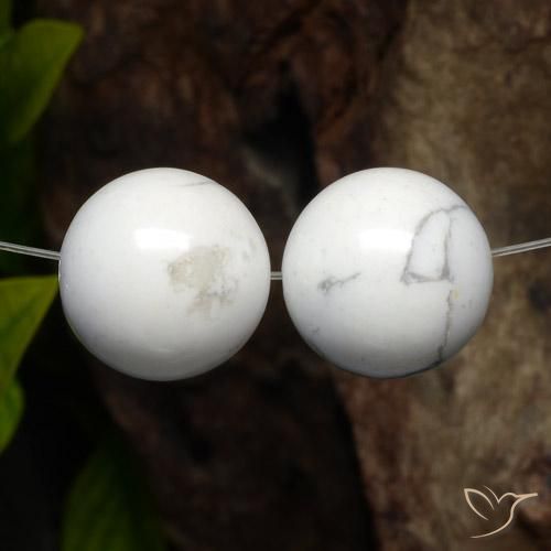 Gemas de Howlita Blanco verdoso natural de 46.44 ct, Esfera / Bola, Opaco