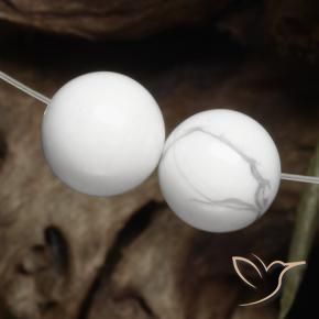 Gemas de Howlita Blanco verdoso natural de 30.36 ct, Esfera / Bola, Opaco