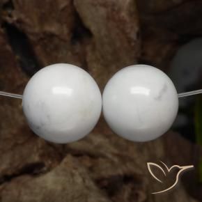 Gemas de Howlita Blanco verdoso natural de 29.40 ct, Esfera / Bola, Opaco