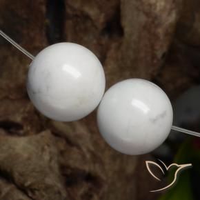 Gemas de Howlita Blanco verdoso natural de 29.40 ct, Esfera / Bola, Opaco