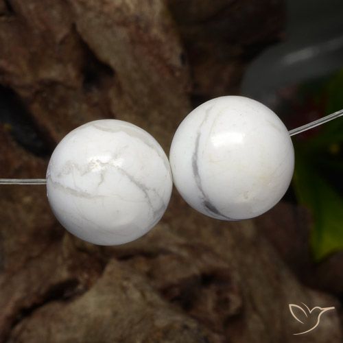 30.50ctw Natural Blanco verdoso Howlita, Esfera / Bola, Opaco